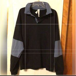 ALO Cotton Blend with contrast patch long sleeve sweatshirt SZ L